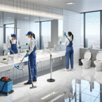 Comment nettoyer efficacement une salle de bain de bureau
